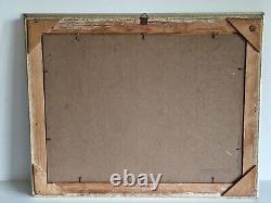 Huile sur carton portrait enfants tableau ancien signé encadré tableau ancien