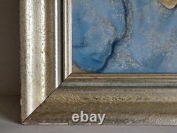 Huile sur carton portrait enfants tableau ancien signé encadré tableau ancien
