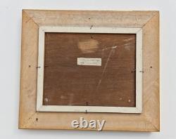 Huile sur panneau 3F paysage marin voiliers au mouillage tableau ancien marine