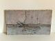 Huile sur toile bateaux paysage marin signé HST tableau ancien port animé