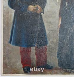 IRUBE, officier, la discussion, seduction, irube 1900, TABLEAU ANCIEN