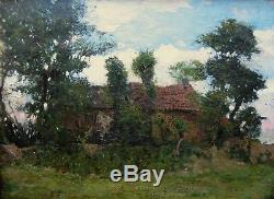 Impressionnisme 1874 Jean-Baptiste DEGREEF Rare Tableau ancien Belgique Tervuren