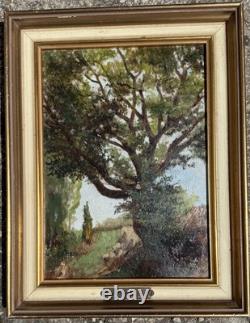 JOURDAN Théodore (1833-1908) Tableau Ancien Huile Hsp Paysage Provence Marseille