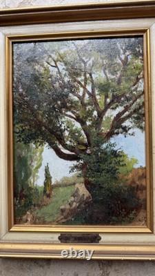 JOURDAN Théodore (1833-1908) Tableau Ancien Huile Hsp Paysage Provence Marseille