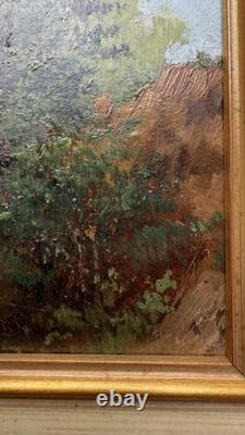 JOURDAN Théodore (1833-1908) Tableau Ancien Huile Hsp Paysage Provence Marseille