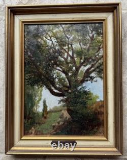 JOURDAN Théodore (1833-1908) Tableau Ancien Huile Hsp Paysage Provence Marseille