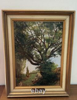 JOURDAN Théodore (1833-1908) Tableau Ancien Huile Hsp Paysage Provence Marseille