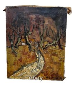 Jef Friboulet (1919-2003) Tableau ancien Paysage signé Huile s/ Toile Fécamp