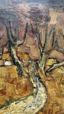 Jef Friboulet (1919-2003) Tableau ancien Paysage signé Huile s/ Toile Fécamp