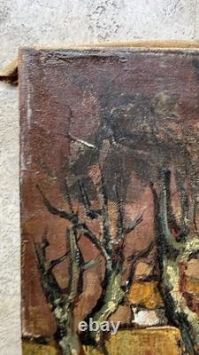 Jef Friboulet (1919-2003) Tableau ancien Paysage signé Huile s/ Toile Fécamp
