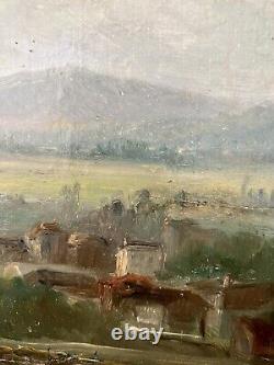 Joli Paysage Tableau Ancien