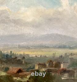 Joli Paysage Tableau Ancien