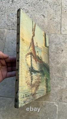 Joseph Nattero (1904-1984) Tableau Ancien signé Marine Port Marseille