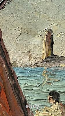 Joseph Nattero (1904-1984) Tableau Ancien signé Marine Port Marseille