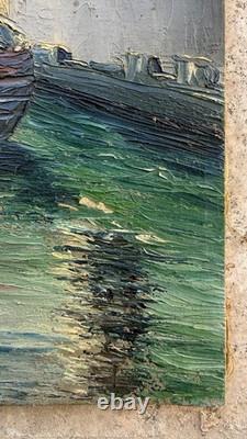 Joseph Nattero (1904-1984) Tableau Ancien signé Marine Port Marseille