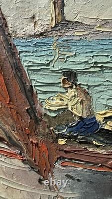 Joseph Nattero (1904-1984) Tableau Ancien signé Marine Port Marseille