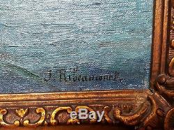 Jules RIBEAUCOURT huile sur toile ancienne tableau ancien Provence