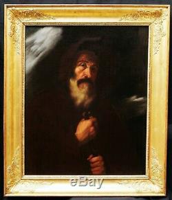 Jusepe de RIBERA tableau ancien portrait Saint François Paule italien espagnol