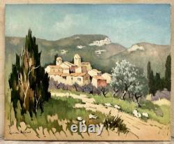 LEROUX Georges Tableau Ancien Paysage Provençal Provence Peinture Provençale