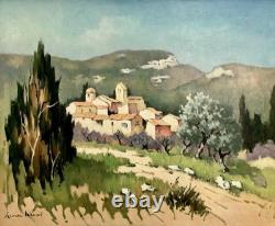 LEROUX Georges Tableau Ancien Paysage Provençal Provence Peinture Provençale