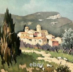 LEROUX Georges Tableau Ancien Paysage Provençal Provence Peinture Provençale