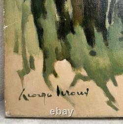 LEROUX Georges Tableau Ancien Paysage Provençal Provence Peinture Provençale