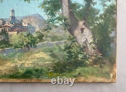 Le Monna, Millau, Aveyron, Huile Sur Toile, Tableau Ancien, Peinture, Début XXe