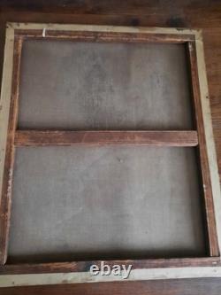 Lot 2 Huile Toile Et Carton Portrait Ancien Tableau