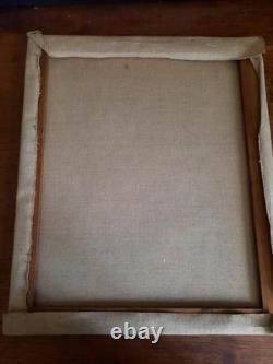Lot 2 Huile Toile Et Carton Portrait Ancien Tableau