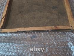 Lot scènes Tableaux peinture ancienne 1877 French Painting à restaurer signé