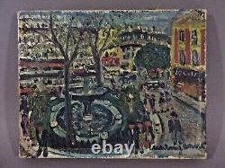 Lucien GENIN XXe HST Tableau ancien peinture PARIS Place Pigalle