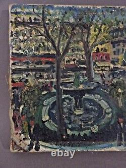 Lucien GENIN XXe HST Tableau ancien peinture PARIS Place Pigalle