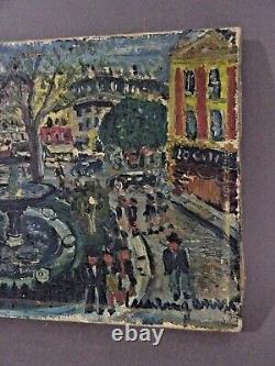 Lucien GENIN XXe HST Tableau ancien peinture PARIS Place Pigalle