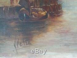 Marine Barbizon Huile Sur Toile Vers 1900 Tableau Ancien Paysage