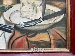 Nature Morte, Huile Sur Toile, Tableau Ancien, Peinture, Milieu XXe