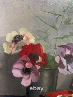 Nature Morte par Weill, Nabi dn Goût De Vallotton Tableau Ancien Huile Art Déco