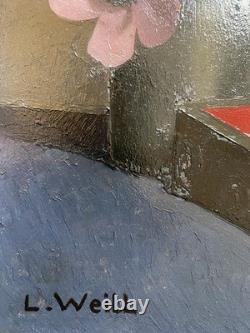 Nature Morte par Weill, Nabi dn Goût De Vallotton Tableau Ancien Huile Art Déco