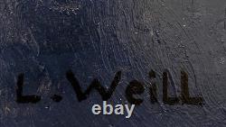 Nature Morte par Weill, Nabi dn Goût De Vallotton Tableau Ancien Huile Art Déco