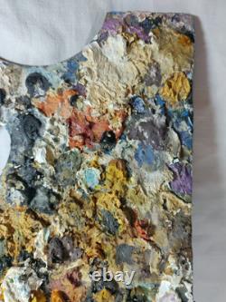 PALETTE de PEINTRE, ancienne palette Recto Verso peintre, du relief, tableau ancien