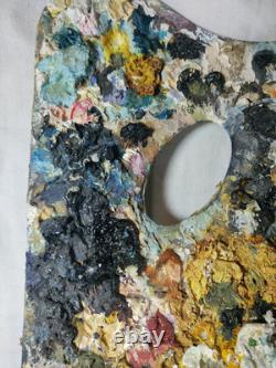 PALETTE de PEINTRE, ancienne palette Recto Verso peintre, du relief, tableau ancien