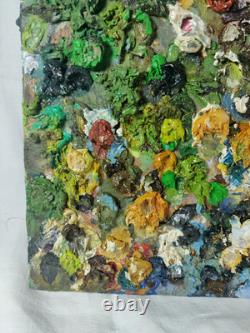 PALETTE de PEINTRE, ancienne palette Recto Verso peintre, du relief, tableau ancien