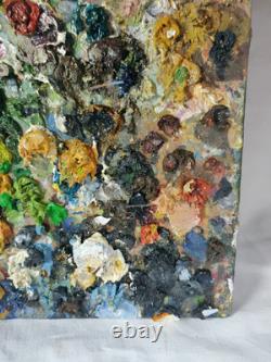 PALETTE de PEINTRE, ancienne palette Recto Verso peintre, du relief, tableau ancien