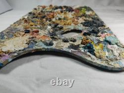 PALETTE de PEINTRE, ancienne palette Recto Verso peintre, du relief, tableau ancien