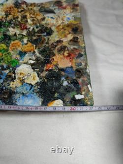 PALETTE de PEINTRE, ancienne palette Recto Verso peintre, du relief, tableau ancien