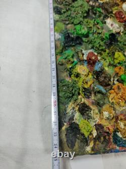 PALETTE de PEINTRE, ancienne palette Recto Verso peintre, du relief, tableau ancien