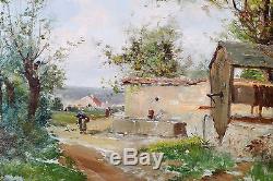 Paysage XIX Barbizon Huile Galien-laloue (1854-1941) Tableau Ancien Cadre