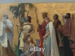 Paires de tableaux ancien, personnages de la bible, Joseph Aubert