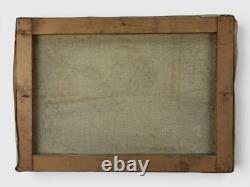 Paolo Vetri Tableau Ancien Marine Port Huile Sur Toile Signée Voiliers Pêcheurs
