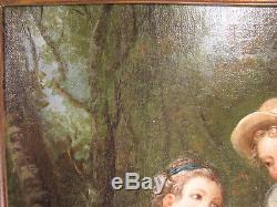 Pastorale XVIIIe Ancienne coll. Ernest MASUREL Tableau Peinture Painting Pittura
