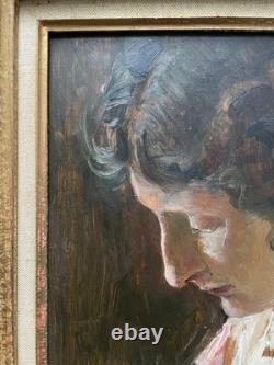 Paul-Albert LAURENS (1870-1934), portrait de femme, tableau ancien, peinture